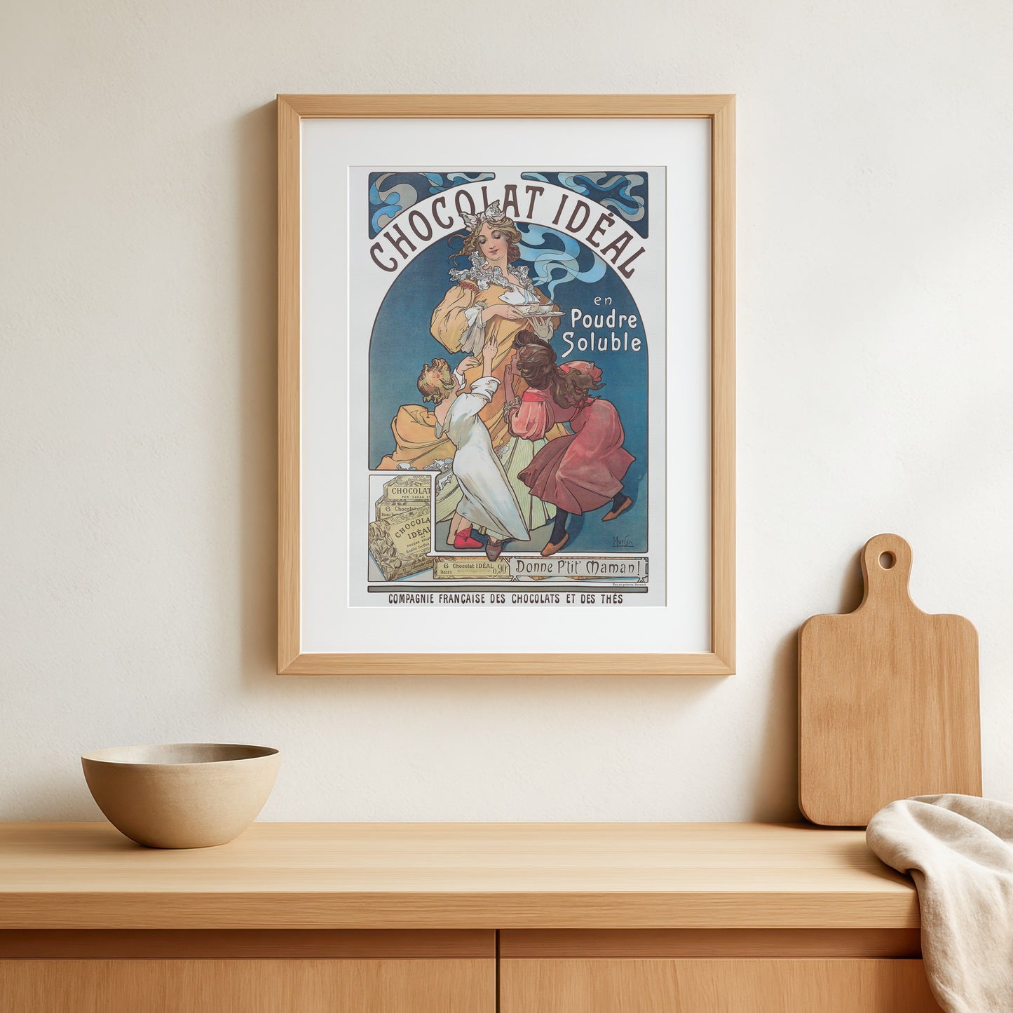 Vintage Mucha Poster - Chocolat Idéal (1897) - Art Nouveau Masterpiece