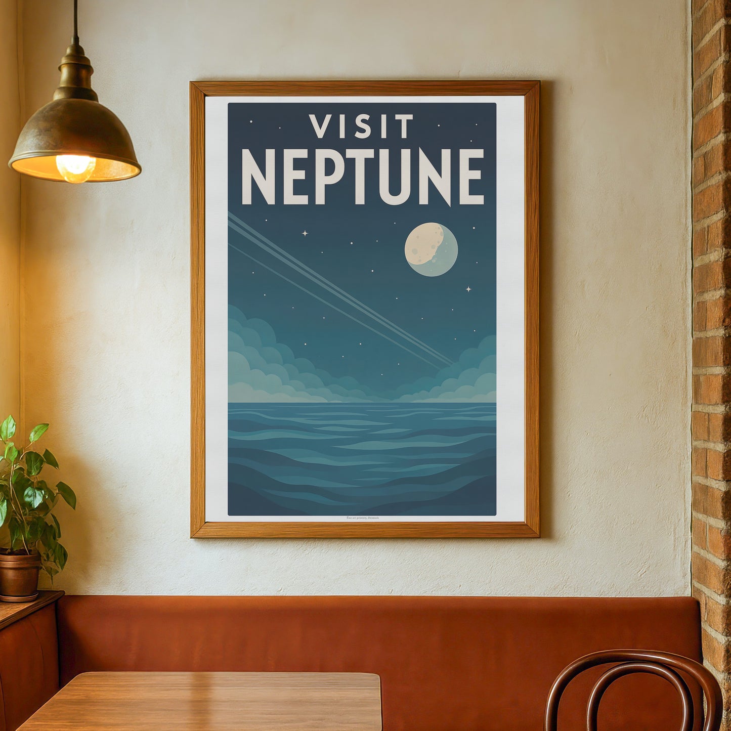 Visit Neptune – Vintage Art Deco Space Travel Poster