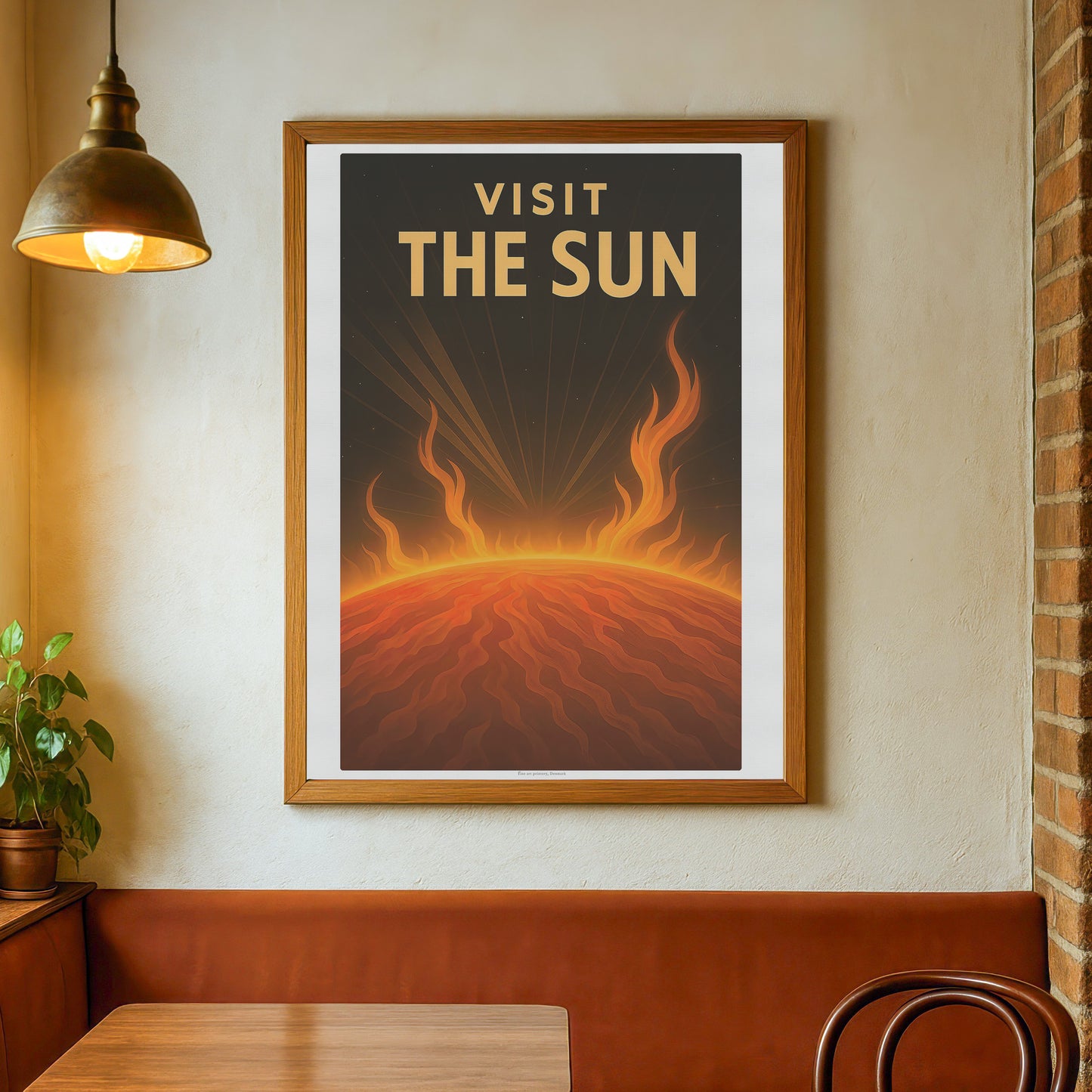Visit the Sun – Vintage Art Deco Style Retro Space Travel Poster