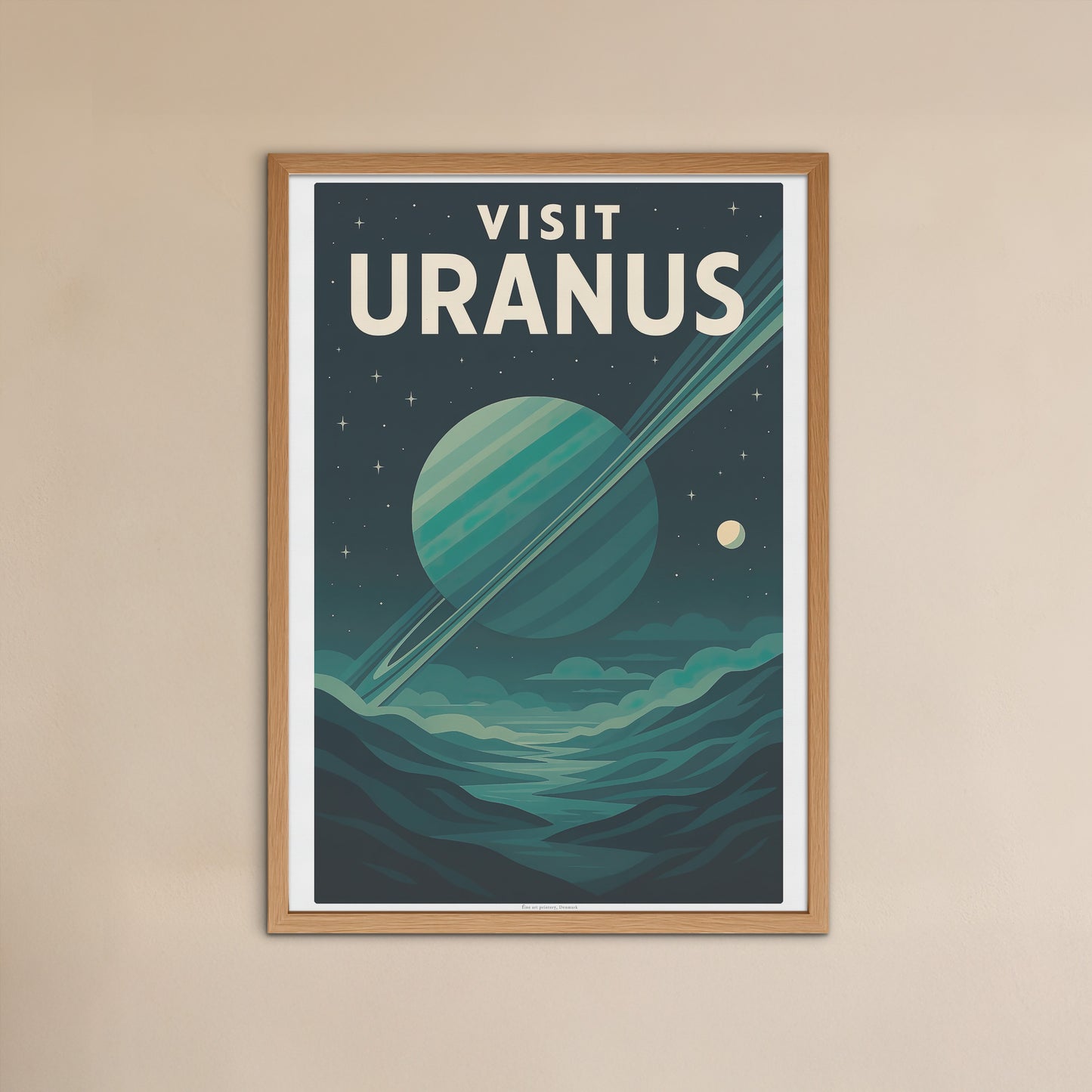 Visit Uranus – Vintage Art Deco Style Retro Space Travel Poster
