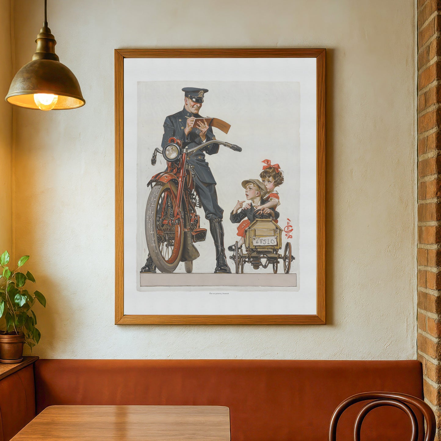 Vintage Leyendecker "Traffic Stop" Poster - 1922 Saturday Evening Post Cover Art