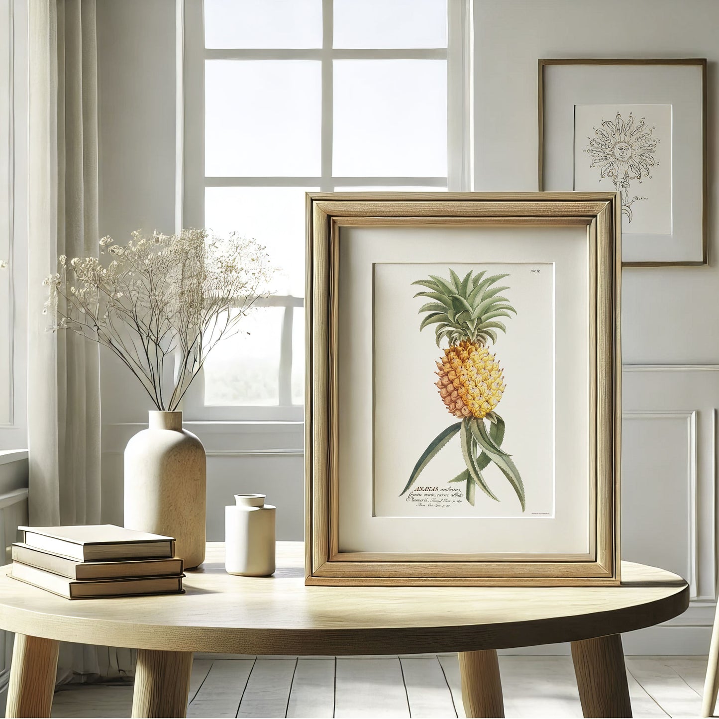 Vintage Pineapple Botanical Print – 1750 Plantae Selectae Illustration