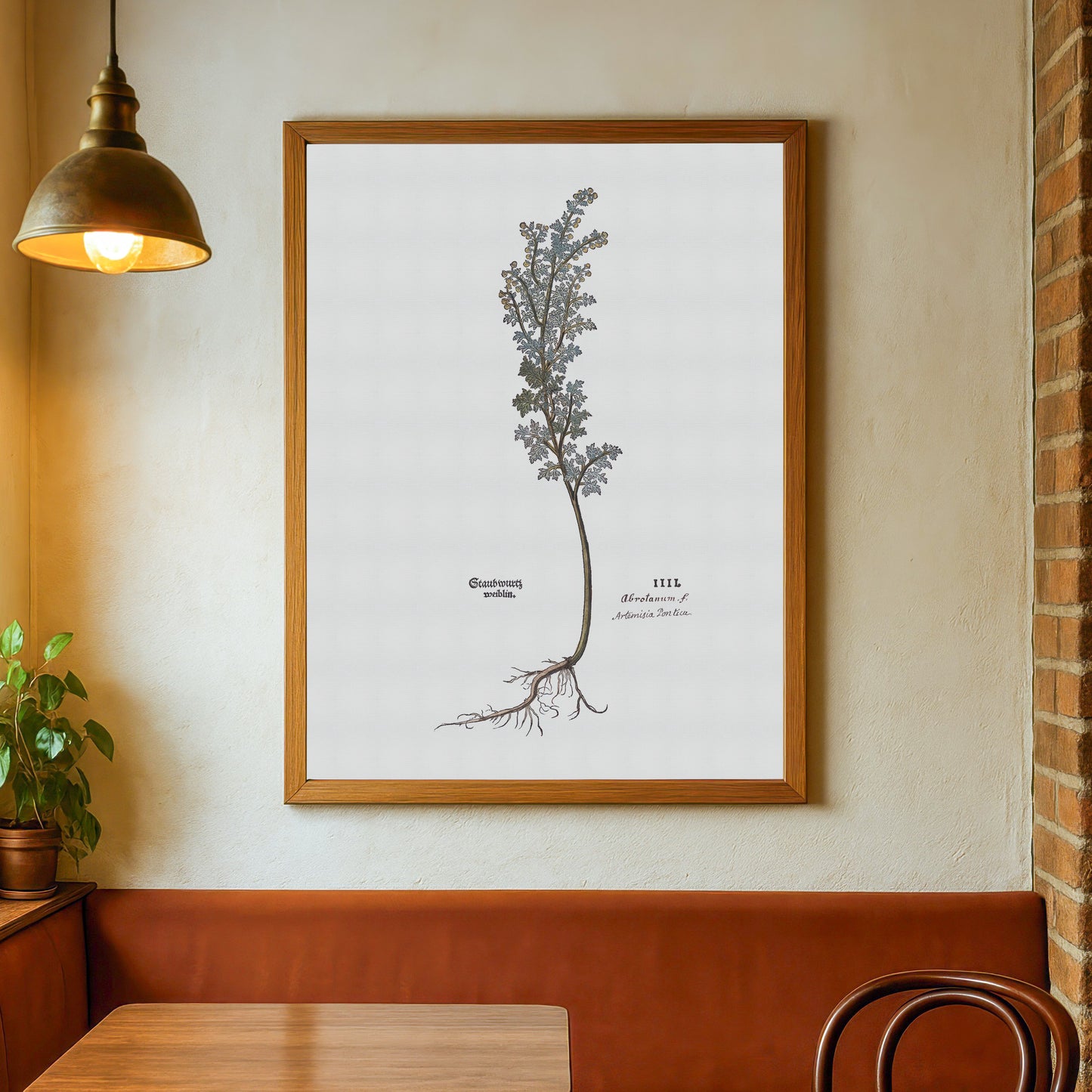 Artemisia pontica (Roman Wormwood) – Botanical Poster from Fuchs' New Kreüterbuch (1543)