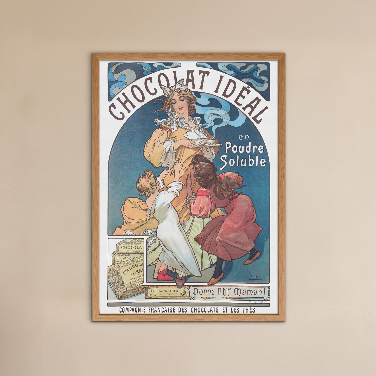 Vintage Mucha Poster - Chocolat Idéal (1897) - Art Nouveau Masterpiece