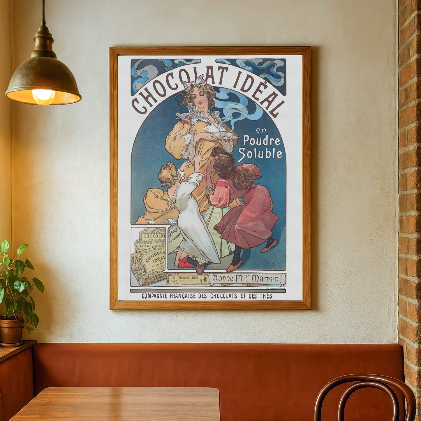 Vintage Mucha Poster - Chocolat Idéal (1897) - Art Nouveau Masterpiece