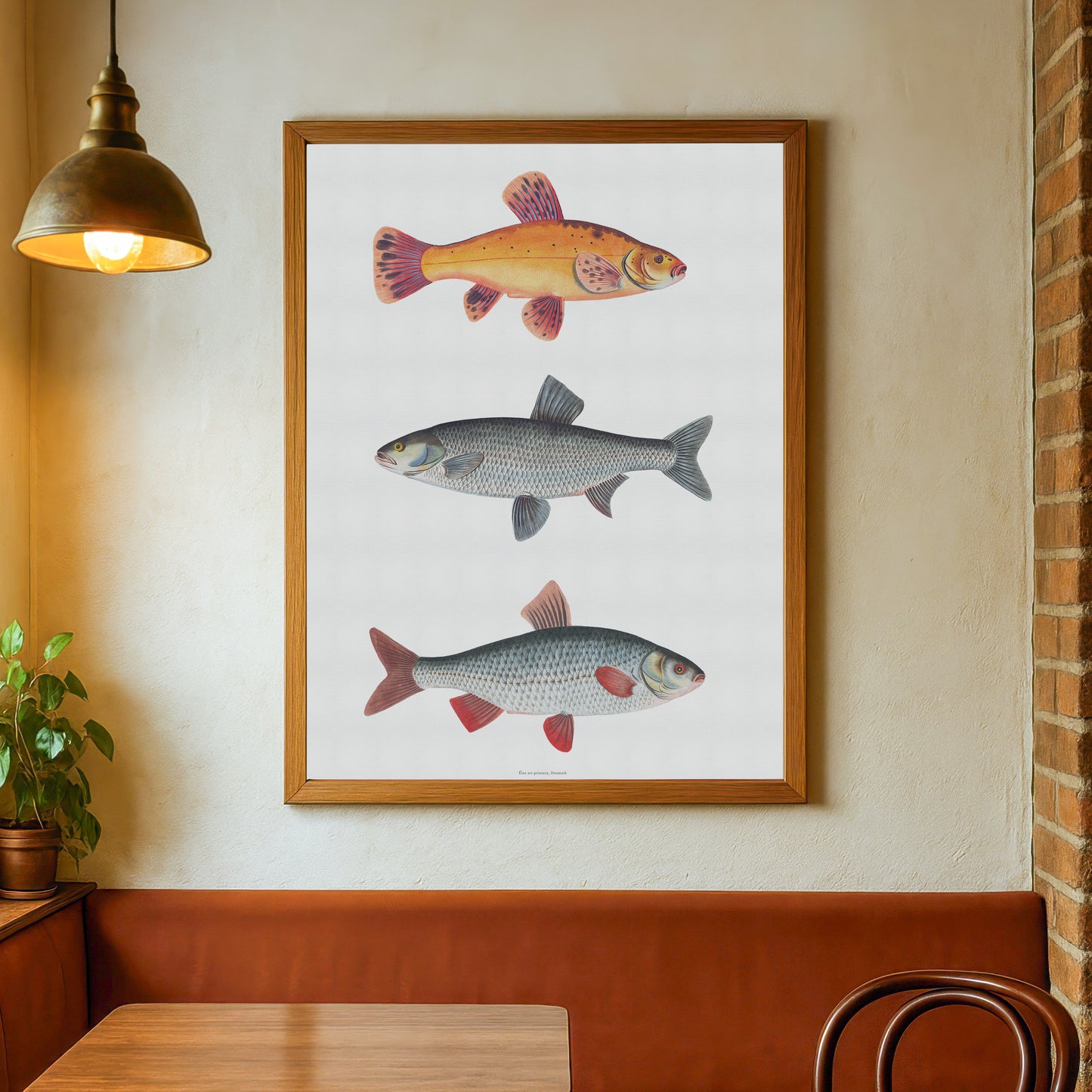 Vintage European Freshwater Fish Chart | Gold Tench, Asp & Roach | 18th Century Ichthyology Art by Bloch