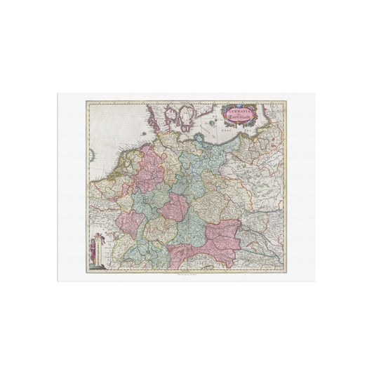 Vintage Germany Map - Germania Vulgo Teutschlandt by Joan Blaeu (1665)