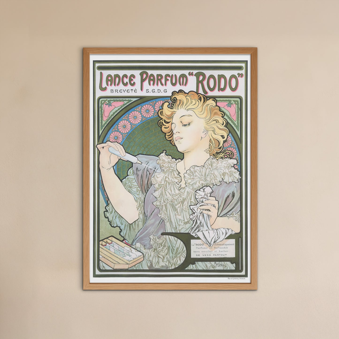 Lance Parfum "Rodo" by Alphonse Mucha – 1896 Vintage Art Nouveau Perfume Poster