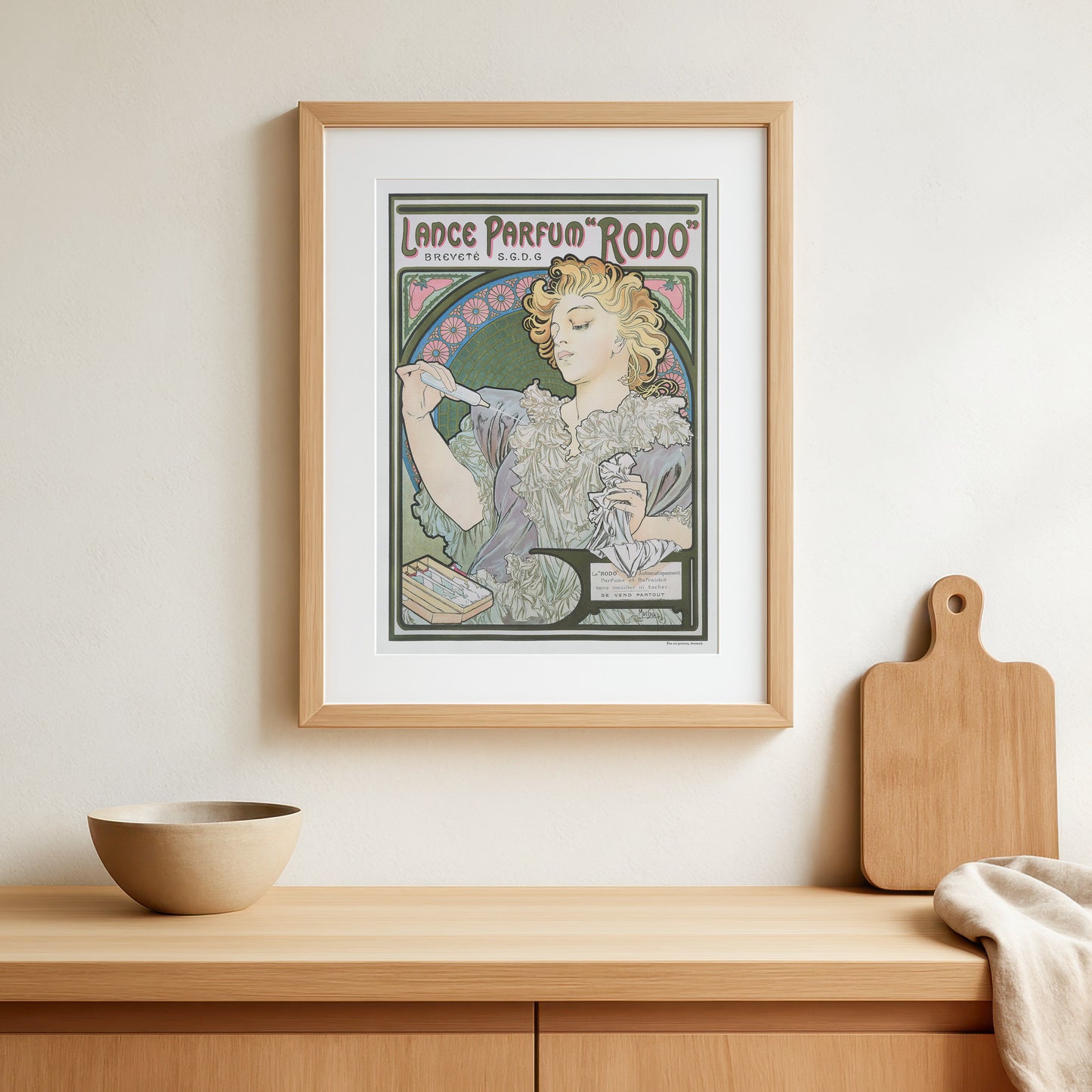 Lance Parfum "Rodo" by Alphonse Mucha – 1896 Vintage Art Nouveau Perfume Poster