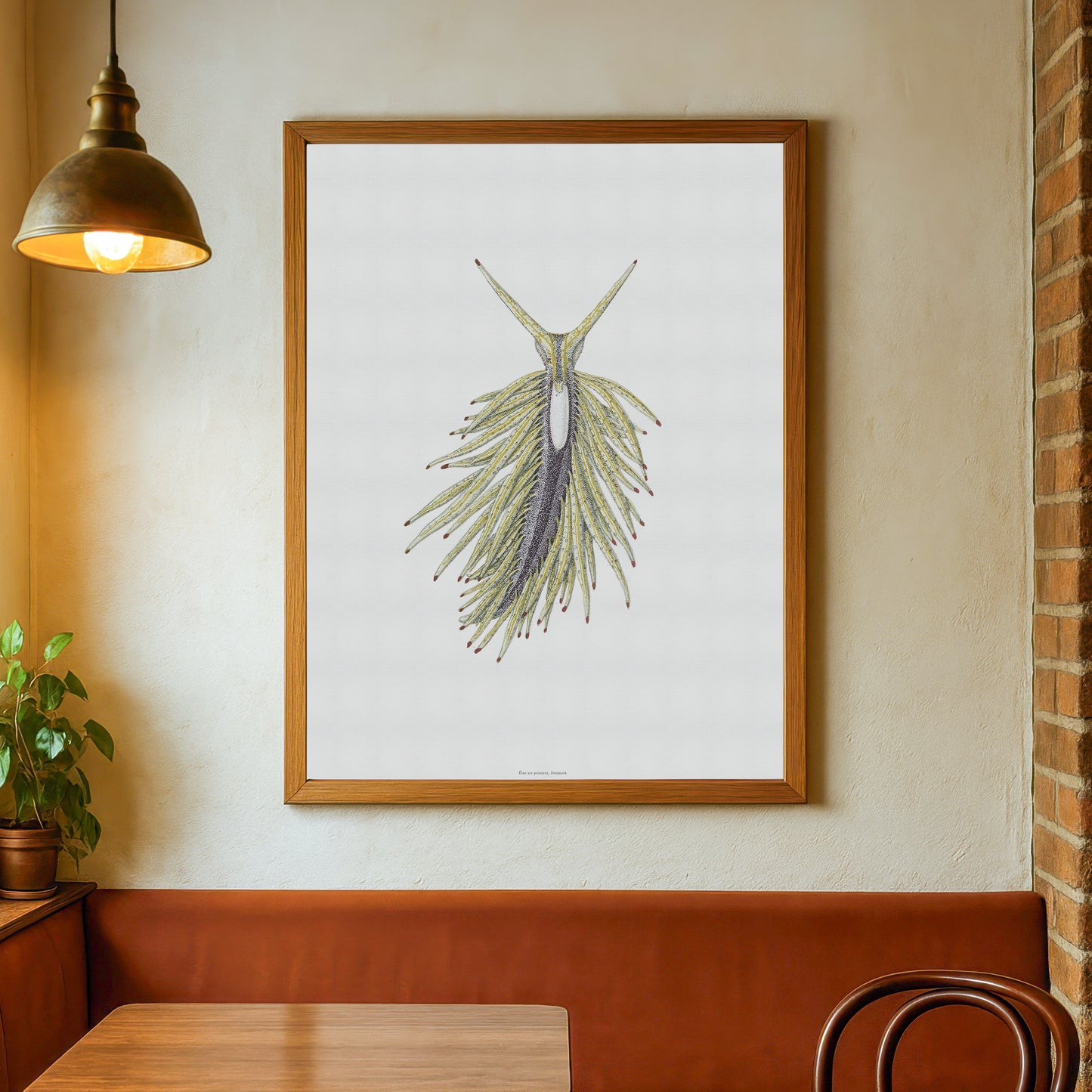 Vintage Sea Slug Print - Placida tardyi (Sacoglossan) from Genoa Collection (1877)