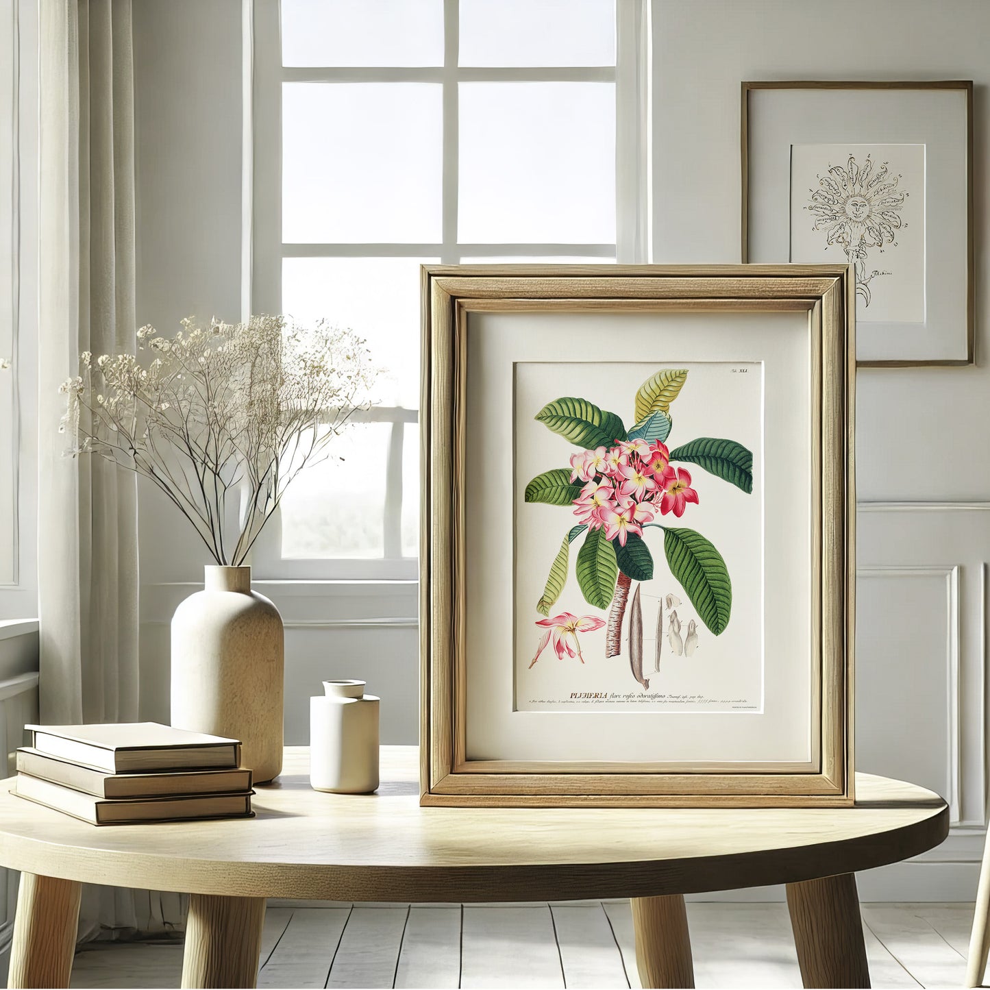 Vintage Plumeria rubra Botanical Print – 1756 Plantae Selectae Illustration