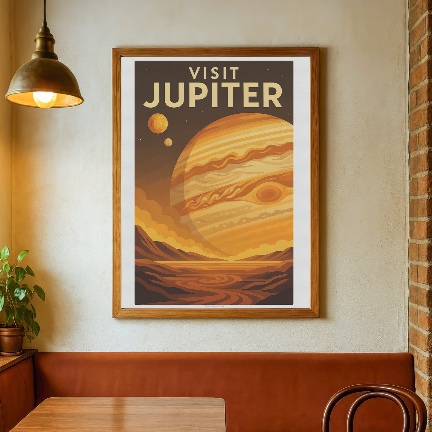 Visit Jupiter – Vintage Art Deco Style Retro Planetary Travel Poster