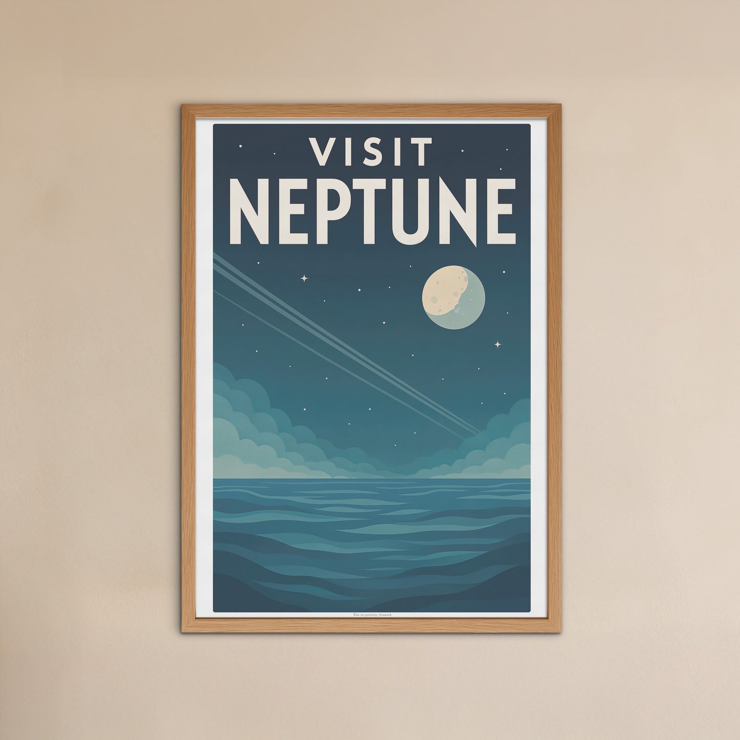 Visit Neptune – Vintage Art Deco Space Travel Poster