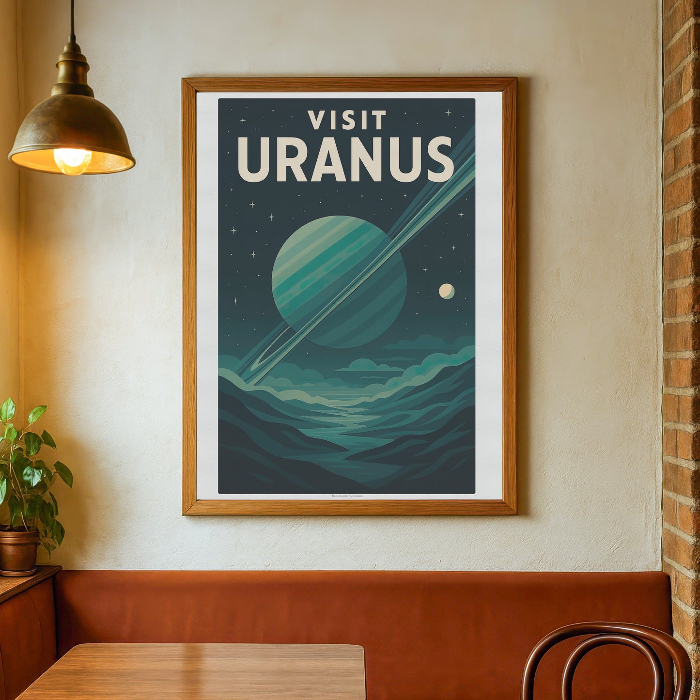Visit Uranus – Vintage Art Deco Style Retro Space Travel Poster