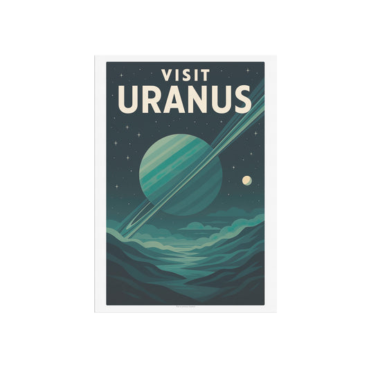 Visit Uranus – Vintage Art Deco Style Retro Space Travel Poster