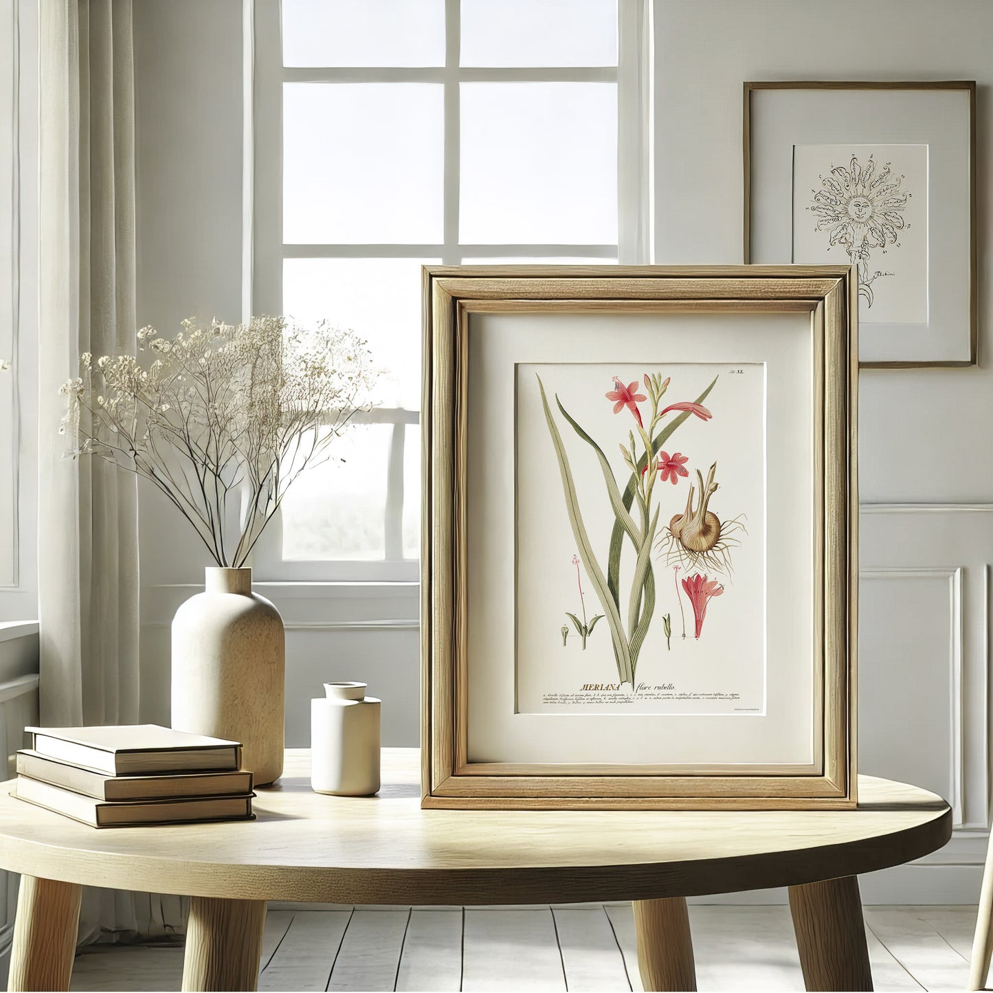 Vintage Watsonia meriana Botanical Print – 1754 Plantae Selectae Illustration