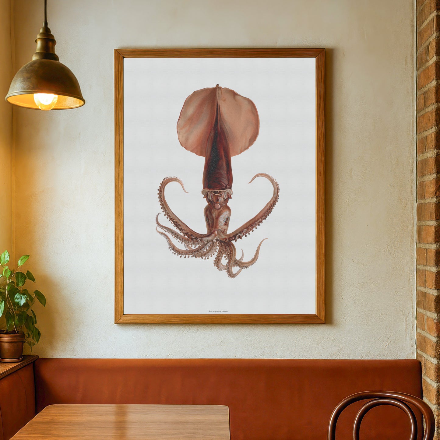 Vintage Whip-Lash Squid Poster - Antique Deep-Sea Marine Art Print 1920