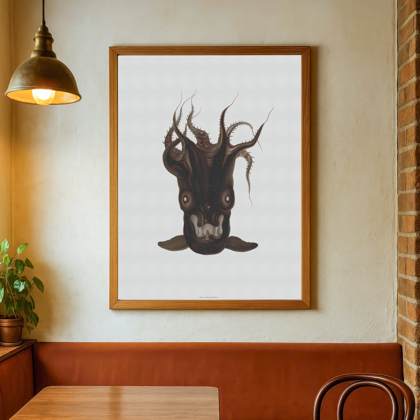 Vintage Vampire Squid Poster - Antique Deep-Sea Marine Art Print