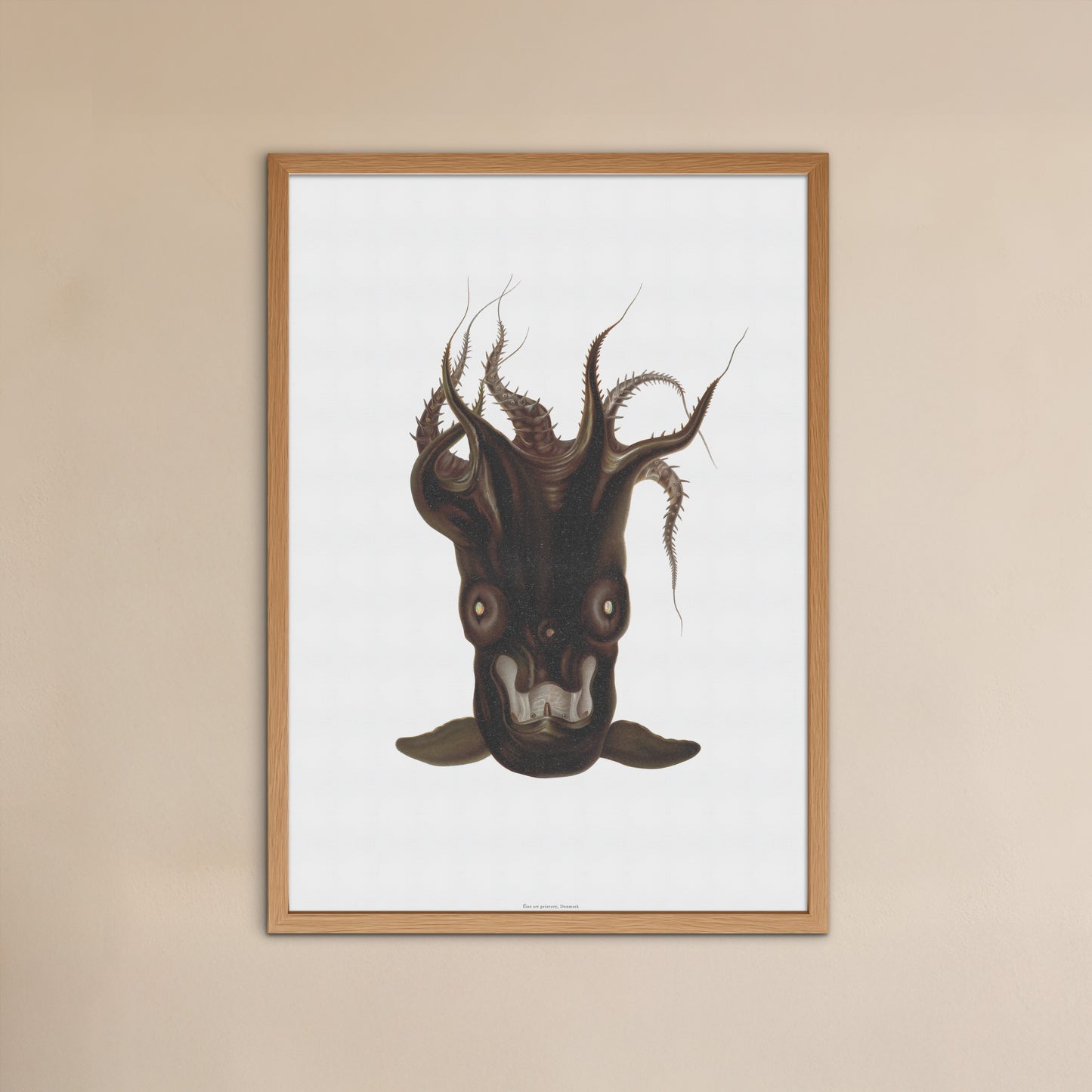 Vintage Vampire Squid Poster - Antique Deep-Sea Marine Art Print