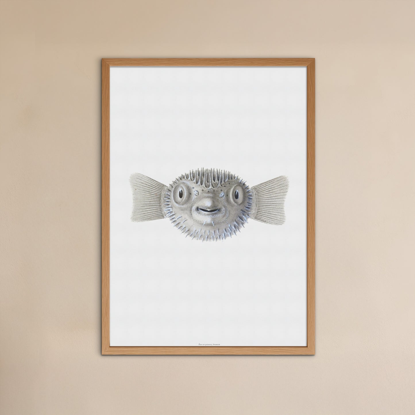 Vintage Pufferfish Botanical Print - Tetraodontidae from Drawings of Tetradons (1838)