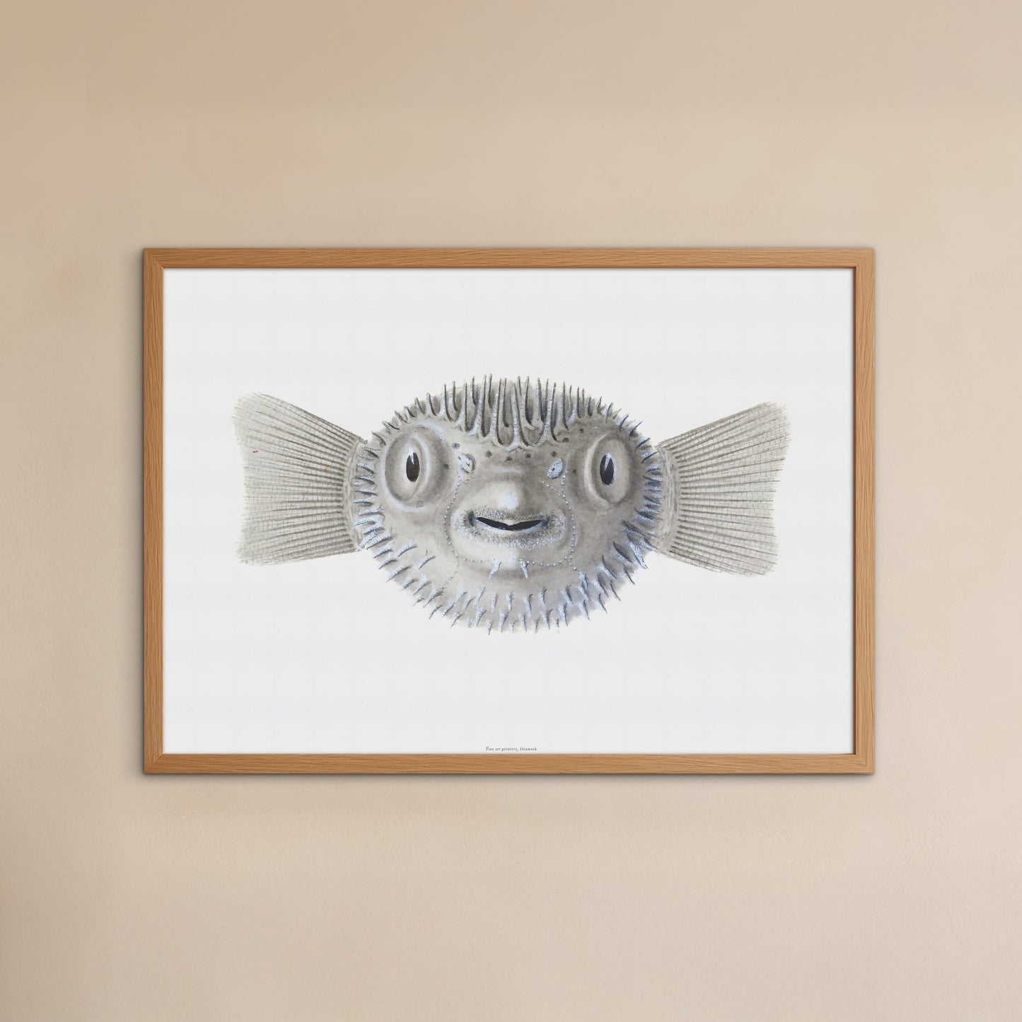 Vintage Pufferfish Botanical Print - Tetraodontidae from Drawings of Tetradons (1838)