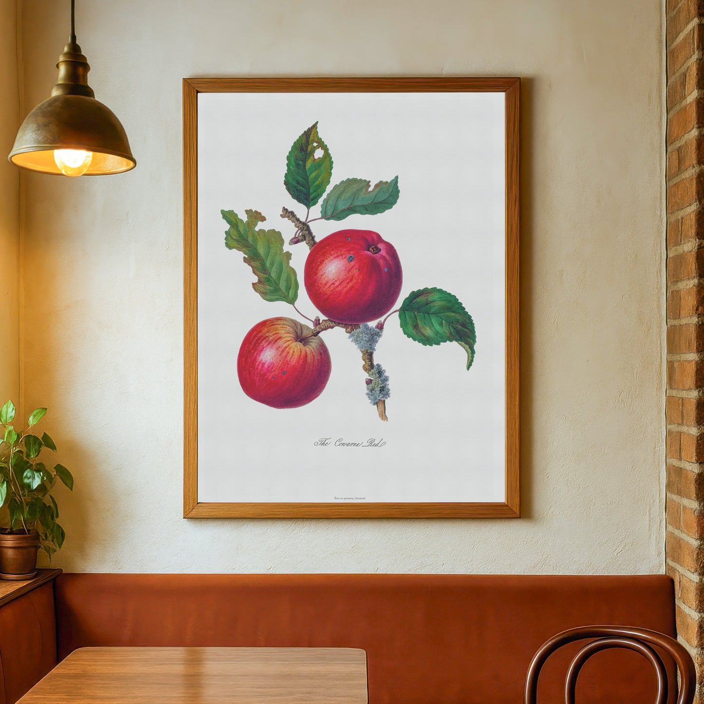 Vintage Apple Poster - 'The Cowarne Red' Fruit Illustration - 1811 Botanical Art Print