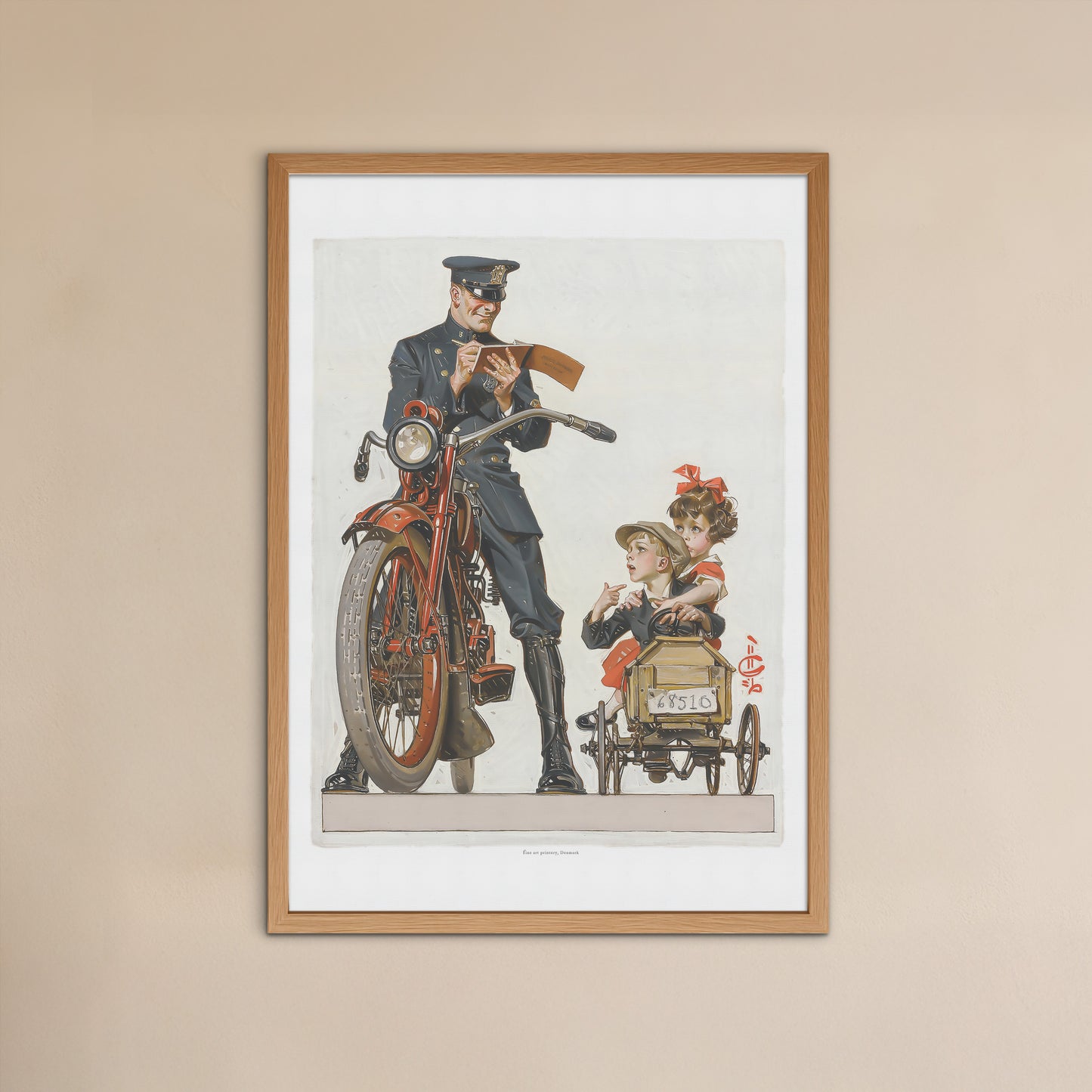 Vintage Leyendecker "Traffic Stop" Poster - 1922 Saturday Evening Post Cover Art